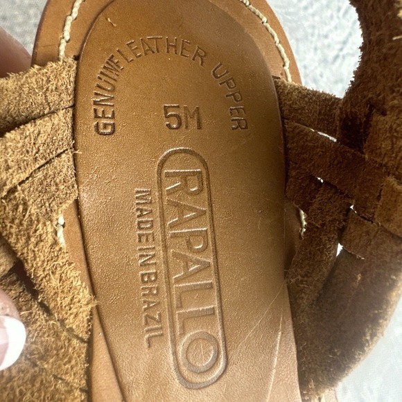 Rapallo Genuine Leather Slingback Brown Woven 528-22526-528-9500 Sandals Size 5M - Picture 7 of 10